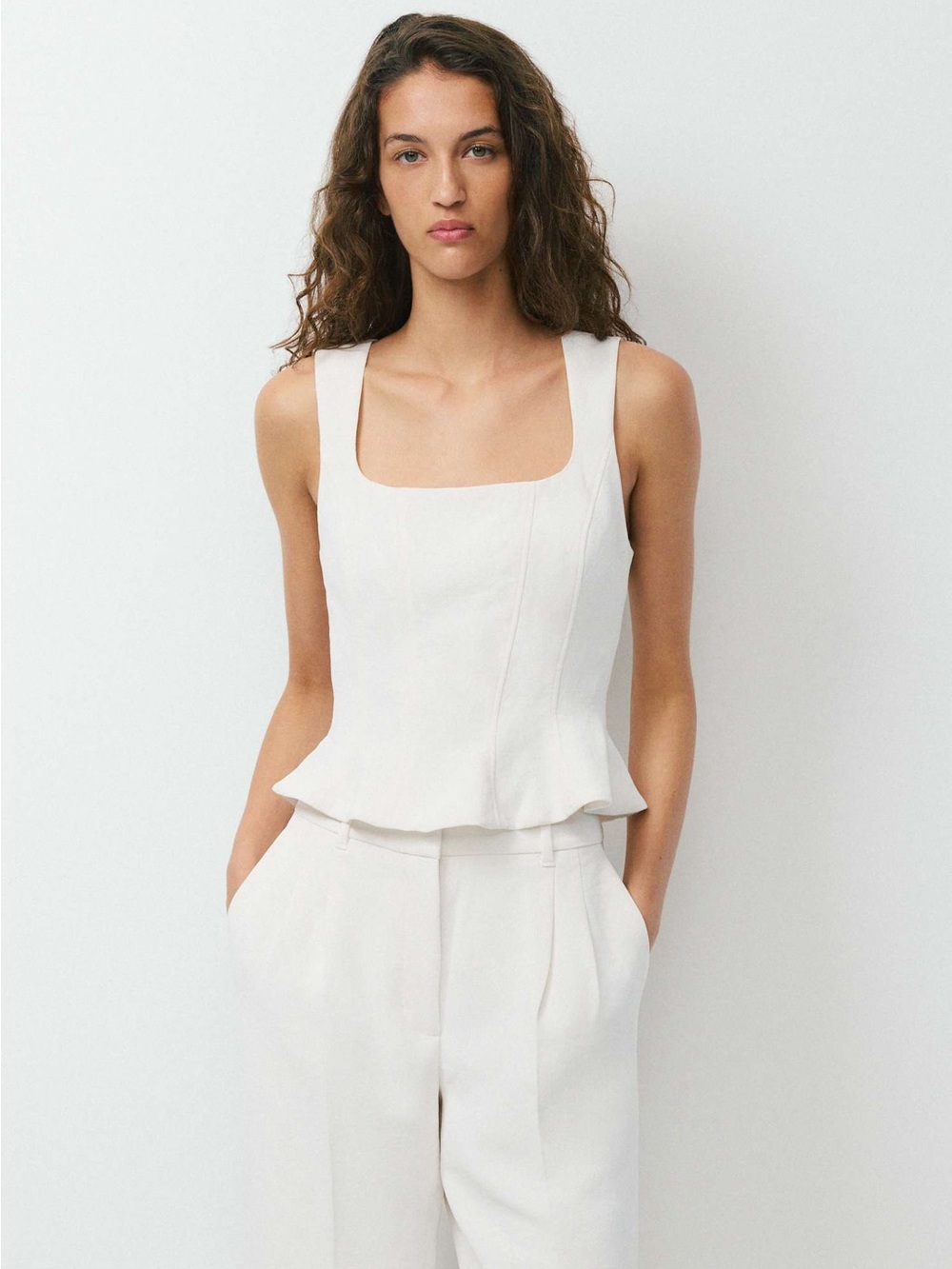 ARITZIA Rhodora Bustier in White
